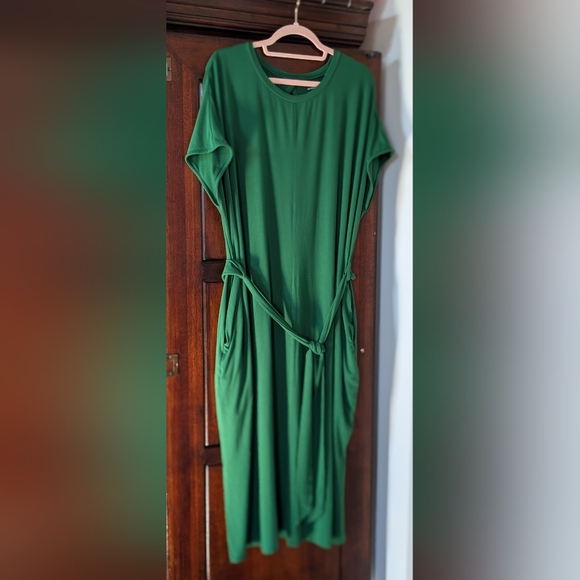 Universal Standard Green Sheath Maxi Dress with Dolman Sleeves - Picture 2 of 7